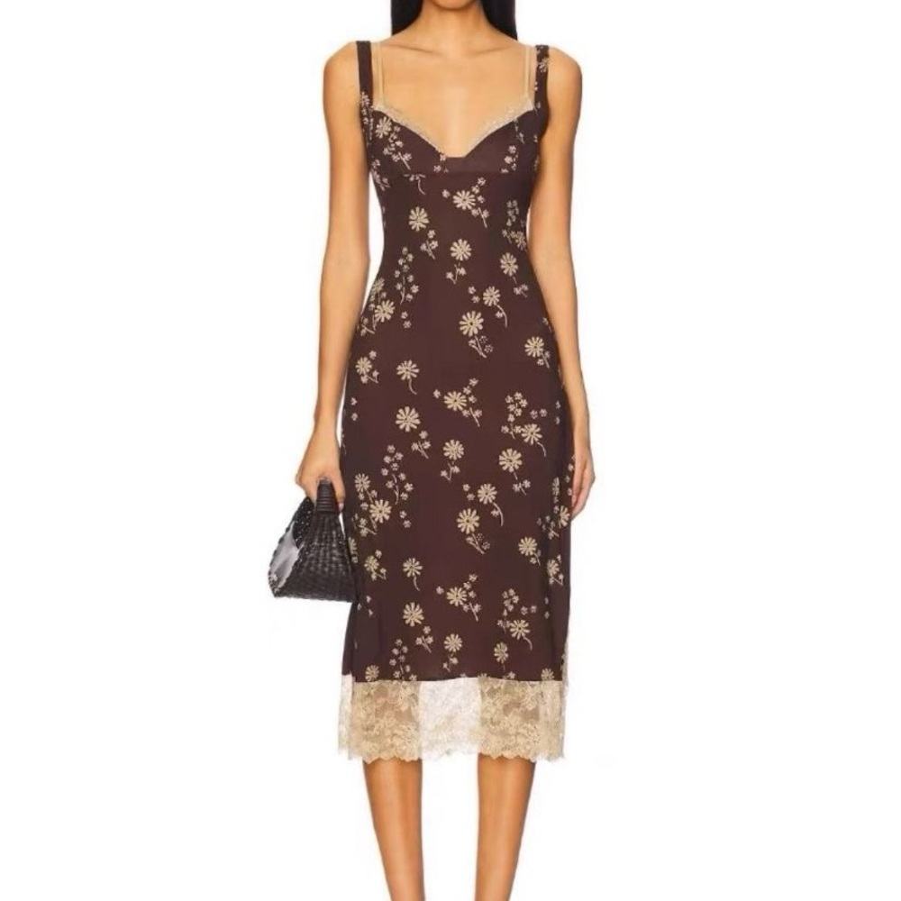 Free People Brown Floral Dress